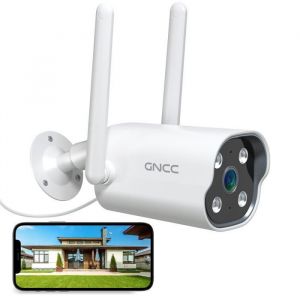 Image de GNCC 2K Caméra de Surveillance WiFi Extérieur Full HD, Caméra IP Étanc IP65 avec Vision Nocturne, Détect de Mouv, Support Alexa