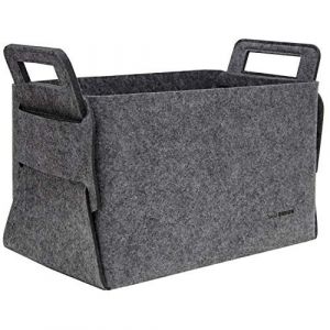 Boîte de Rangement en feutre 37x24x37cm Gris - grau