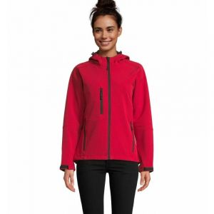 Image de Sol's Softshell femme à capuche replay women Taille:L - Rouge Piment