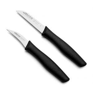 Arcos Séries Nova - Set Couteau D'Office Set Couteau à éplucher - Lame Acier Inoxydable Nitrum - Manche Polypropylène Couleur Noir