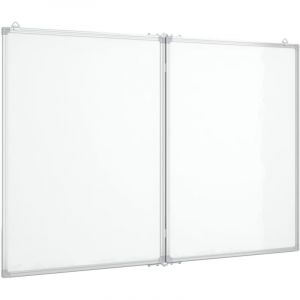 VidaXL Tableau blanc magn&eacute;tique pliable 100x80x1,7 cm aluminium, tableau blanc pliable, tableau blanc pliable effa&ccedil;able &agrave; sec, tableau blanc magn&eacute;tique effa&ccedil;able &agrave; sec