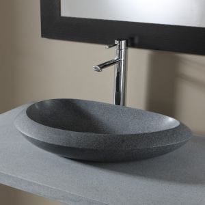 Image de Planetebain Vasque &agrave; poser galet en pierre naturelle de qualit&eacute;