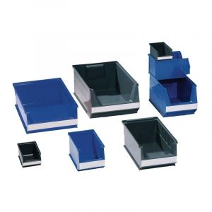 Lockweiler Lot boîtes de rangement ouvertes 1 carton(s) de 10 pièce(s) boîtes rangement ouvertes l350/300xl210xh200mm pe bleues