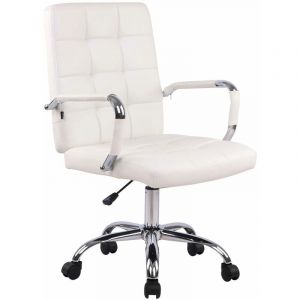 Image de CLP Chaise de bureau Deli Pro similicuir, Blanc