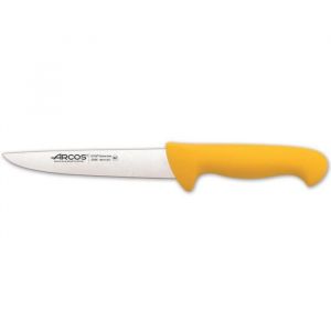 Arcos Couteau de boucherie Couleur - Prof 294600 en acier inoxydable Nitrum et mango polypropylène jaune ergonomique avec lame de