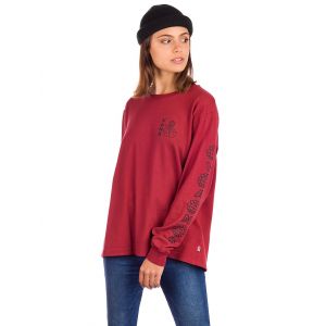 Image de Vans T-shirt &Agrave; Manches Longues Flo Rez Wash (pomegranate) Femme Rouge, Taille M