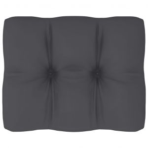 VidaXL Coussin de canap&eacute; palette Anthracite 50x40x12 cm