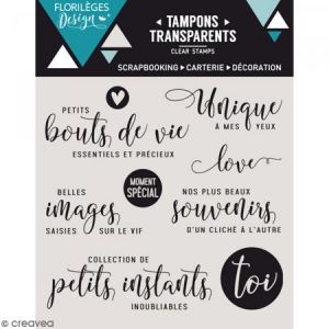 Florilèges Design Tampons clear Bouts de vie - 9 pcs