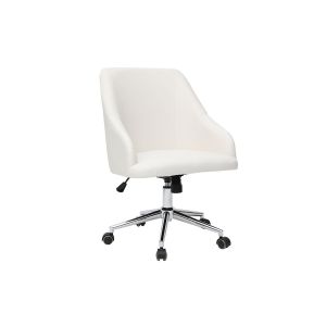 Image de Miliboo Fauteuil de bureau design blanc SCARLETT