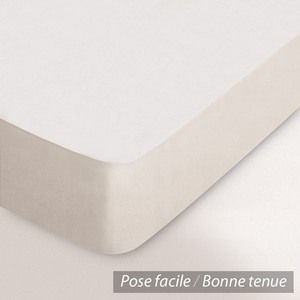 Linnea Drap housse uni 160x210 cm 100% coton ALTO Calcium