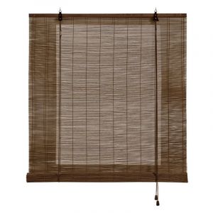 Storesdeco - Store en Bambou, store enrouleur en bambou naturel, Marron foncé, 120 x 175cm