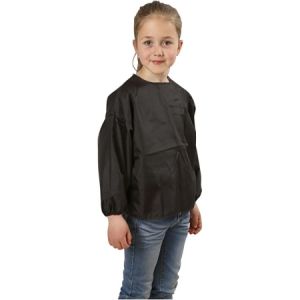 Creotime Tablier de peinture noir pour enfant - 4/6 ans - 47 cm