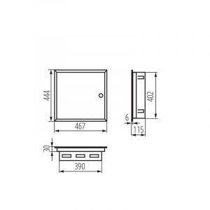 Kanlux Tableau Électrique encastrable Blanc 2x18P Modules