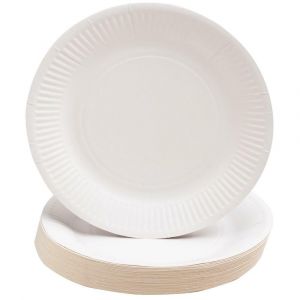 Pro Nappe - Réf. 79110i - 50 Assiettes - diamètre 23 cm - carton - blanc