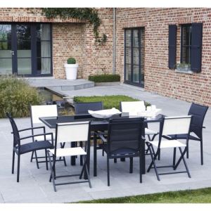 Image de Alpina Garden Modulo 8 - Ensemble de jardin en aluminium avec 4 fauteuils et 4 chaises