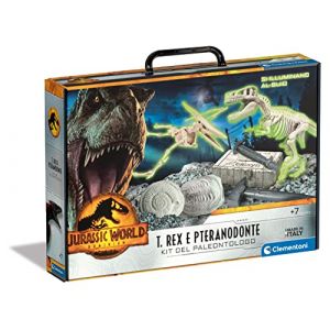 Image de Clementoni Jurassic World 3 Dominion-T-Rex E Pteranodonte-Dinosaure, Kit de Lunettes à éloigner et Assembler, (Version en Italien) - Made in Italy, Multicolore, 19306 42 x 6.7 x 29cm