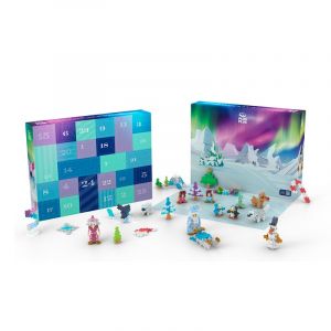 Plus Plus Calendrier de l'Avent avec 25 Surprises - Jeu de Construction Enfant - Aventure de Noël Créative avec Instructions - Environ 600 Pièces - pour Fille et Garçons Dès 5 Ans