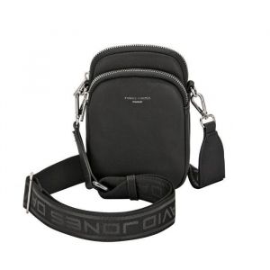 David Jones Sac Bandoulière Téléphone Portable - Petite Sacoche Femme Mini Pochette Nylon Porté Epaule - Ville Voyage Sport -