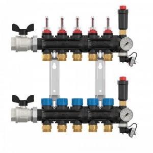 Comap Collecteur pour plancher chauffant 0-5 l/min Biofloor 9100 - 6 circuits