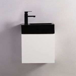 Rue du Bain Ruedubain - Pack Studio noir gauche + Meuble Lave main Blanc City Contenu du pack - 1641-defaultCombination