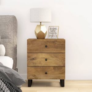 VidaXL Table de chevet 50x33x62 cm Bois de manguier et d'ingénierie 350663