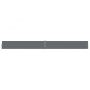 Auvent paravent store brise-vue latéral rétractable de patio jardin terrasse balcon protection visuelle écran 117 x 1200 cm anthracite 02_0007107