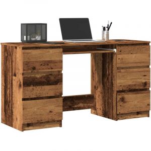 VidaXL Bureau vieux bois 140x50x77 cm bois d'ing&eacute;nierie