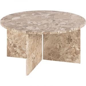 Ebuy24 - Vega table basse Ø90cm marbre marron.