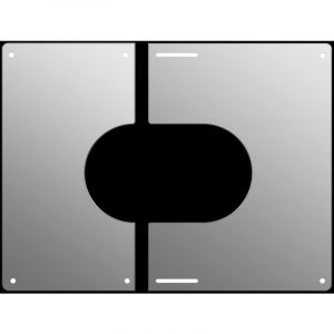 Sivac Plaque de finition carr&eacute;e inox &Oslash; 130 mm