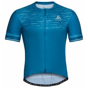 Image de Odlo Maillot manches courtes zip zeroweight ceramicool pro bleu s