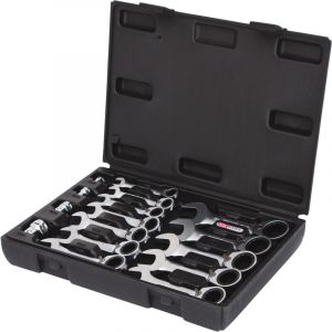 KS Tools Cl&eacute;s mixtes &agrave; cliquet courtes Gearplus, 16 pcs (503.4653)
