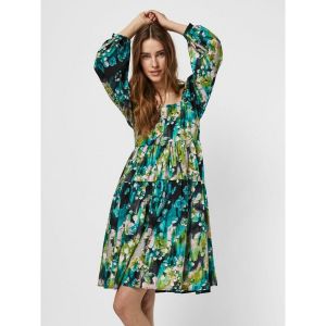 Vero Moda Robe beige / olive / vert / noir - Couleur Beige / Olive / Vert / Noir - Taille 34