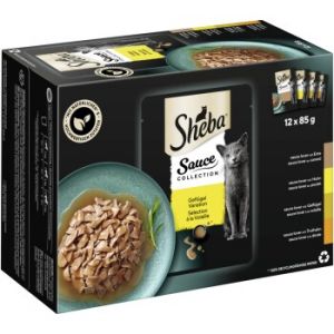 Sheba Lot mixte 24 x 85 g - Sauce Collection (canard, poulet, volaille, dinde)