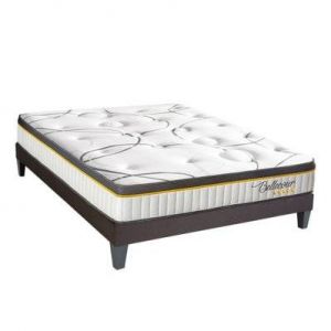 BELLECOUR LITERIE Ensemble BELLECOUR 2.0 180x200 cm Matelas Ressorts ensachés + Sommier Bois Ferme