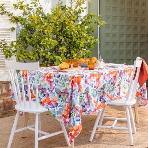 Nappe 140x140 multicolore en coton