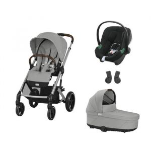Image de Cybex POUSSETTE TRIO Balios S Lux SLV Stone Grey + Aton B2 + Nacelle Stone Grey