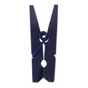 Ruedelafete Sachet de 24 MINI-Pinces en bois, Marine