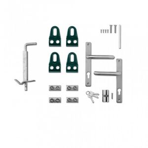 Portail barreaud&eacute; acier galvanis&eacute; passage 3m00 Vert H 1m50