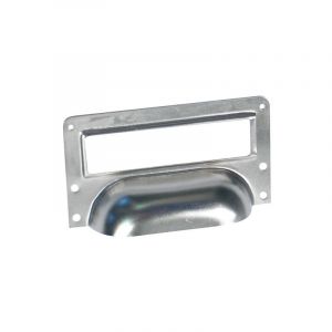 Poignée coquille porte étiquette acier nickelé - CADAP - 00447/63V