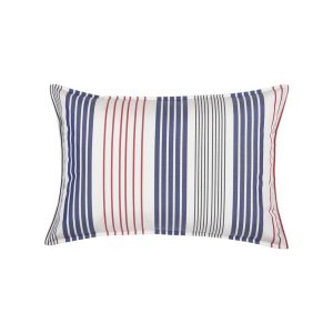 Coussin rectangulaire 70 x 45 cm - 100% Coton- Bleu/Blanc