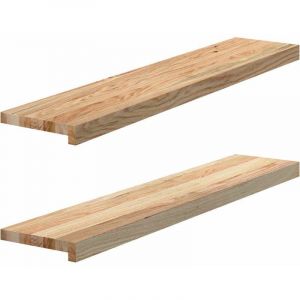 VidaXL Appuis de fen&ecirc;tre 2 pcs non trait&eacute; 100x20x2cm bois ch&ecirc;ne massif