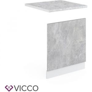 Fa&ccedil;ade de lave-vaisselle &bdquo;R-Line&ldquo; 60cm B&eacute;ton/Blanc Vicco