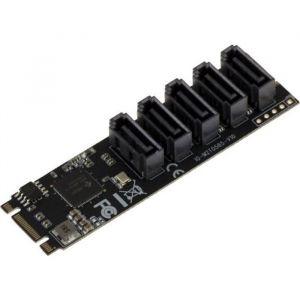 Kalea Informatique Carte M.2. - 5 port SATA 3.0 6Gbps Pour port M2 de type PCIe, clé M ou B+M