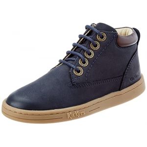 Kickers Bottillons Cuir Tackland Bleu - Couleur Bleu - Taille 31