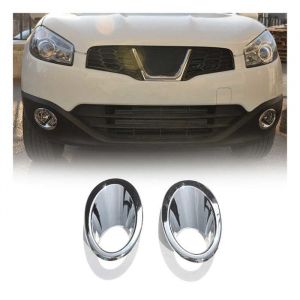 Image de Omac Cadres de phare antibrouillard pour Nissan Qashqai Facelift 2010-2014 en acier inoxydable chromé