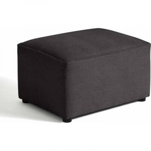 Canopy - pouf - en tissu textur&eacute; - Gris fonc&eacute;