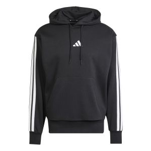 Adidas Sweat &agrave; capuche Essentials Fleece 3S noir pur blanc - M