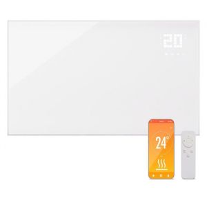 Radiateur Chauffage Mural Radiant Electrique Chauffage Salle de Bain Infrarouge Intelligent 600W avec Détection Fenêtre Ouverte