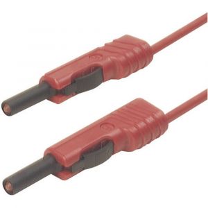 SKS Hirschmann Cordon de mesure 973646101 [ Banane mâle 4 mm - Banane mâle 4 mm] rouge 1 m 1 pc(s)