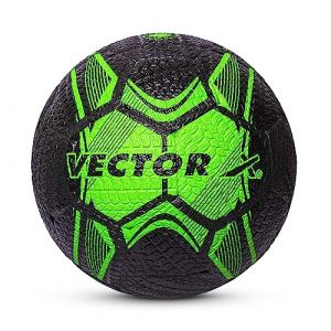 Vector X Street Soccer Rubber Moulded Football Size-5 (Green, Black)